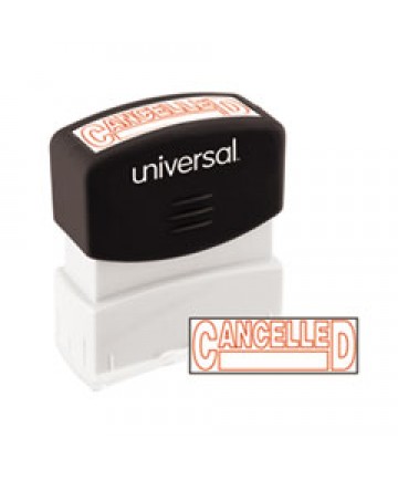 Message Stamp, Cancelled, Pre-Inked One-Color, Red