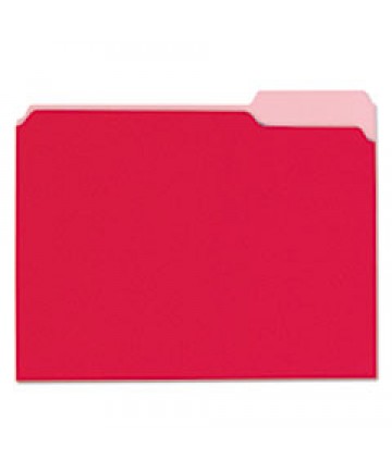 INTERIOR FILE FOLDERS, 1/3-CUT TABS, LETTER SIZE, BLUE, 100/BOX