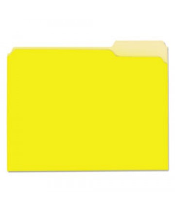 INTERIOR FILE FOLDERS, 1/3-CUT TABS, LETTER SIZE, GREEN, 100/BOX