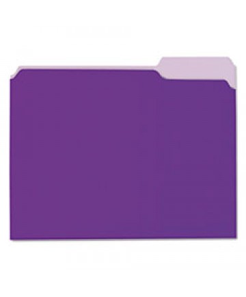 INTERIOR FILE FOLDERS, 1/3-CUT TABS, LETTER SIZE, RED, 100/BOX