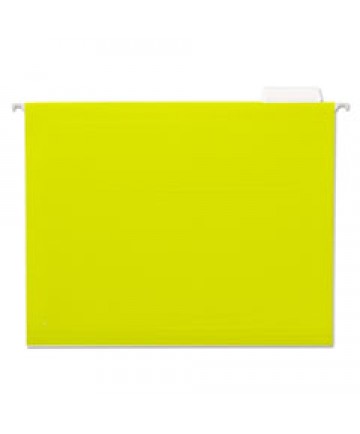 DELUXE BRIGHT COLOR HANGING FILE FOLDERS, LETTER SIZE, 1/5-CUT TAB, BRIGHT GREEN, 25/BOX