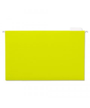 DELUXE BRIGHT COLOR HANGING FILE FOLDERS, LEGAL SIZE, 1/5-CUT TAB, BRIGHT GREEN, 25/BOX