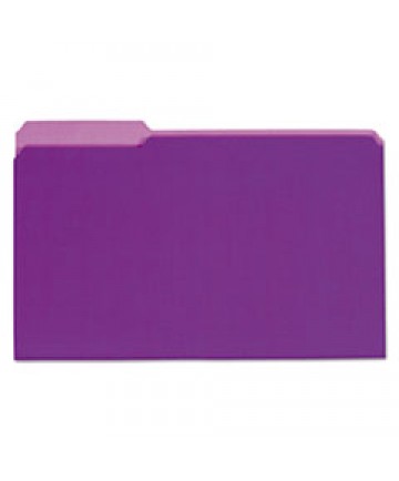 INTERIOR FILE FOLDERS, 1/3-CUT TABS, LEGAL SIZE, RED, 100/BOX