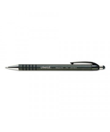 RETRACTABLE BALLPOINT PEN, MEDIUM 1MM, BLACK INK/BARREL, DOZEN