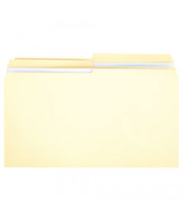 DOUBLE-PLY TOP TAB MANILA FILE FOLDERS, 1/2-CUT TABS, LETTER SIZE, 100/BOX