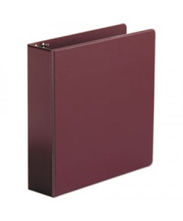 ECONOMY NON-VIEW ROUND RING BINDER, 3 RINGS, 1.5" CAPACITY, 11 X 8.5, RED