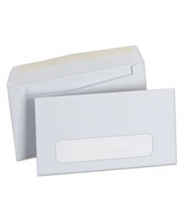 BUSINESS ENVELOPE, #6 3/4, SQUARE FLAP, GUMMED CLOSURE, 3.63 X 6.5, WHITE, 500/BOX
