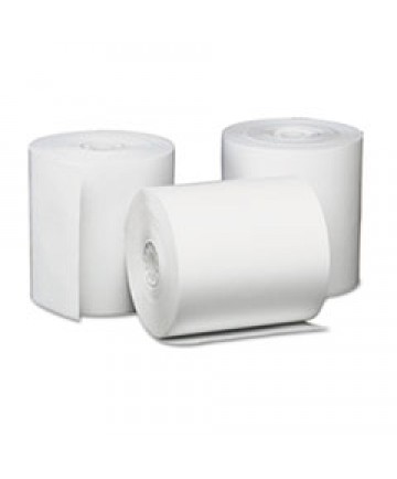 IMPACT AND INKJET PRINT BOND PAPER ROLLS, 0.5" CORE, 2.25" X 126 FT, WHITE, 100/CARTON