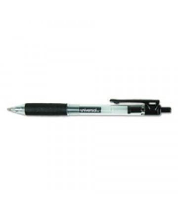 COMFORT GRIP RETRACTABLE GEL PEN, 0.7MM, BLACK INK, SMOKE BARREL, DOZEN