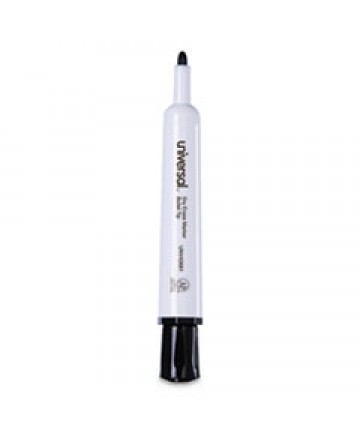 PEN STYLE DRY ERASE MARKER, FINE BULLET TIP, BLACK, DOZEN