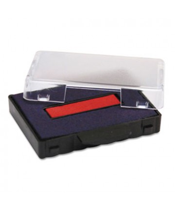 T5440 Dater Replacement Ink Pad, 1 1/8 X 2, Blue/red