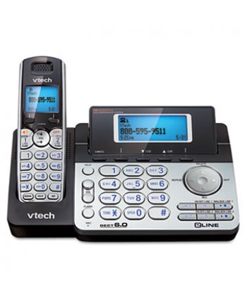 Two-Line Expandable Cordless Phone With Answering System