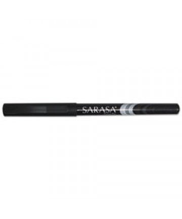 SARASA STICK POROUS POINT PEN, FINE 0.8MM, BLACK INK/BARREL, DOZEN