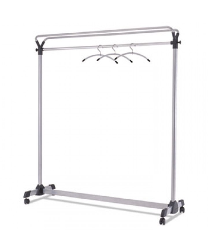 Large Capacity Garment Rack, 63.5w x 21.25d x 67.5h, Black/Silver Large Capacity Garment Rack, 63.5w x 21.25d x 67.5h, Black/Silver