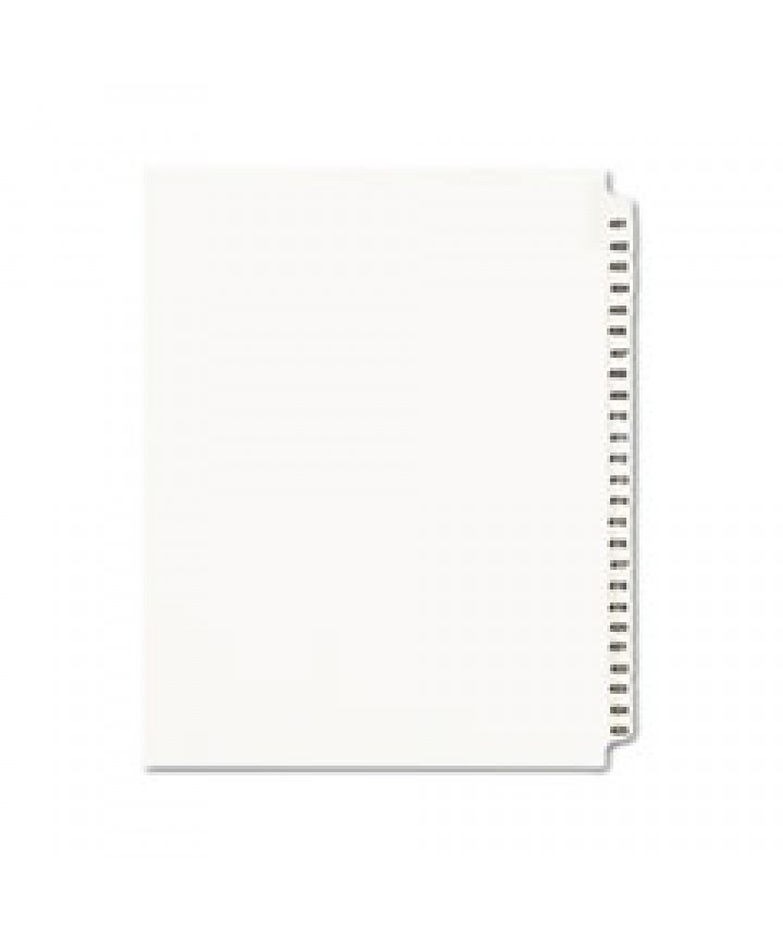 Preprinted Legal Exhibit Side Tab Index Dividers, Avery Style, 25-Tab, 401 to 425, 11 x 8.5, White, 1 Set, (1346)