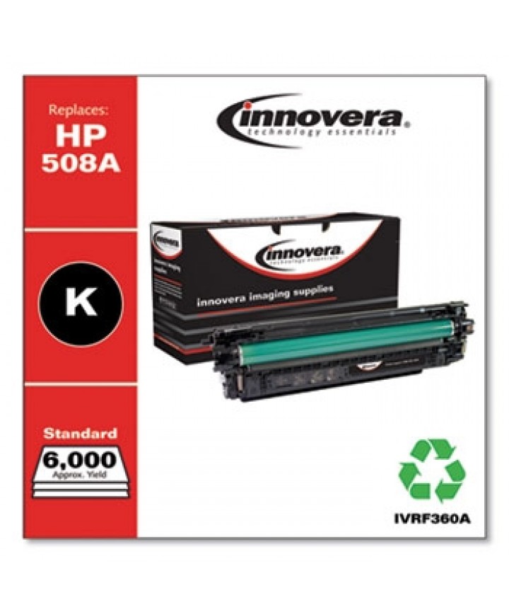 Remanufactured Black Toner, Replacement for 508A (CF360A), 6,000 Page-Yield
