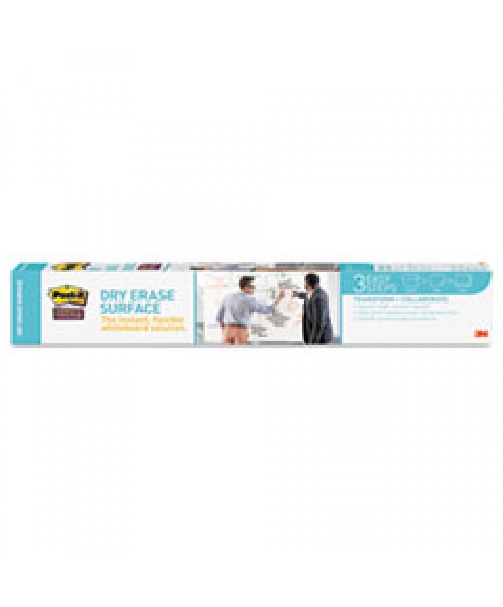 Dry Erase Surface with Adhesive Backing, 36 x 24, White Surface