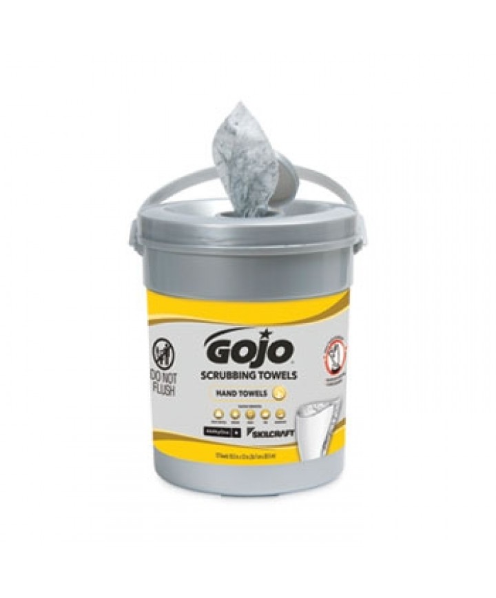 GOJO Scrubbing Towels, Fresh Citrus Scent, 72/Canister, 6/Carton