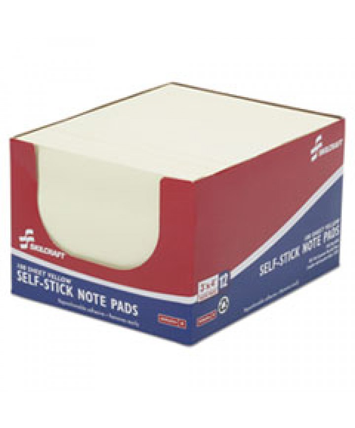 7530012865121 SKILCRAFT SELFSTICK NOTE PADS, 3 X 4, UNRULED, YELLOW
