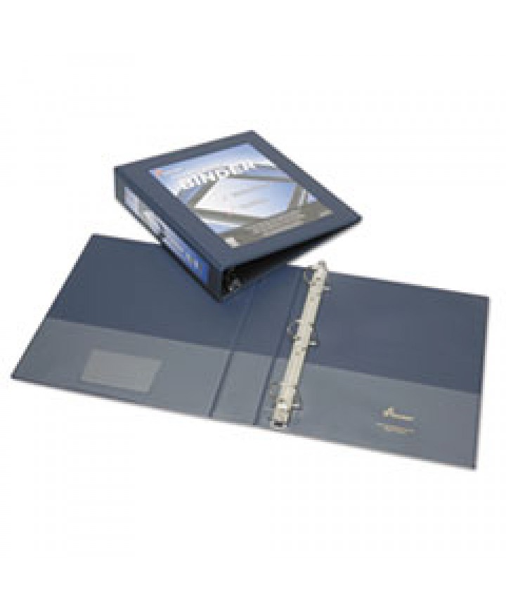 Universal Deluxe Round Ring View Binder, 3 Rings, 0.5