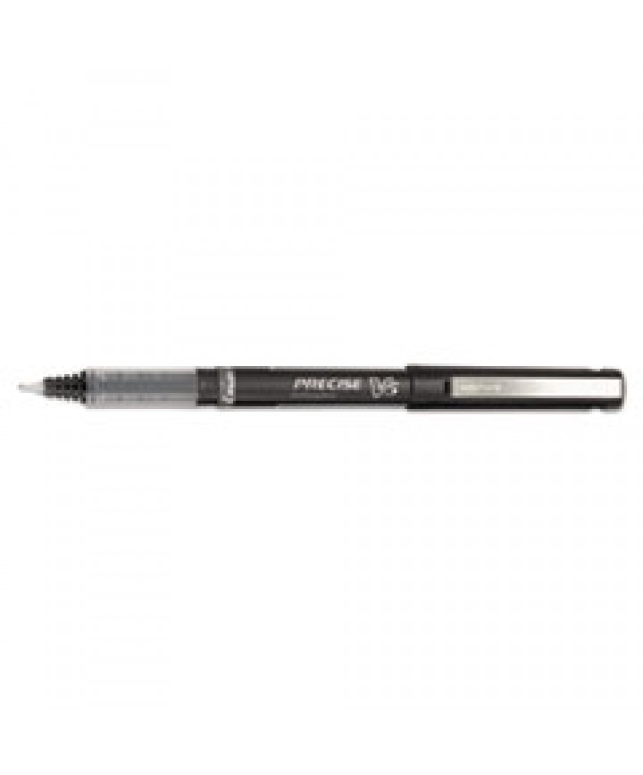 PRECISE V5 STICK ROLLER BALL PEN, EXTRAFINE 0.5MM, BLACK INK/BARREL, DOZEN