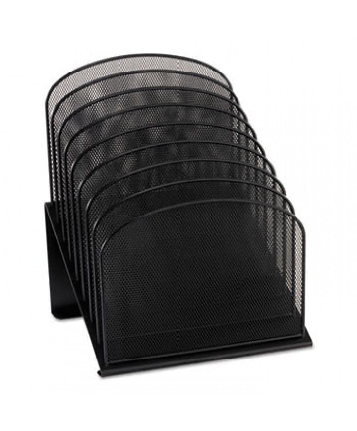 Onyx Mesh Desk Organizer with Tiered Sections, 8 Sections, Letter to Legal Size Files, 11.75 Onyx Mesh Desk Organizer with Tiered Sections, 8 Sections, Letter to Legal Size Files, 11.75