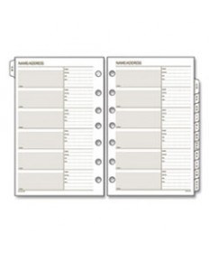 Telephone/Address 1/12-Cut A-Z Tab Refill for Planners/Organizers, 8.5 x 5.5, White Sheets, Undated