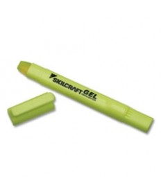 7520016919222, SKILCRAFT Gel Highlighter, Fluorescent Yellow Ink, Chisel Tip, Yellow Barrel, Dozen
