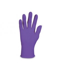 PURPLE NITRILE Exam Gloves, 242 mm Length, Medium, Purple, 100/Box