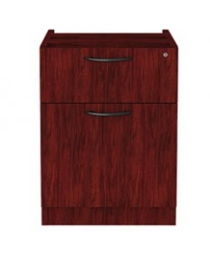 ALERA VALENCIA SERIES 3/4 BOX/FILE PEDESTAL,15.63W X 20.5D X 19.25H,MAHOGANY