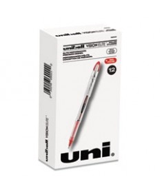 VISION ELITE Hybrid Gel Pen, Stick, Bold 0.8 mm, Red Ink, White/Red/Clear Barrel