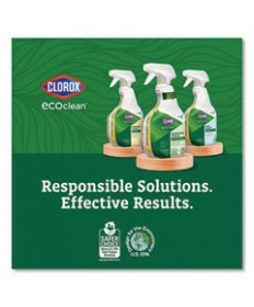 Clorox Pro EcoClean Glass Cleaner, Unscented, 32 oz Spray Bottle, 9/Carton