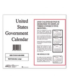 7510016649508, Perforated Monthly Wall Calendar, 11 x 9, White Sheets, 12-Month (Jan to Dec): 2025, 10/Pack