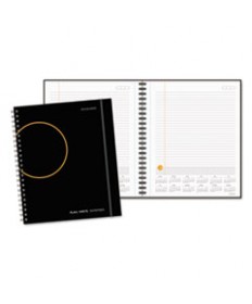 ONE-DAY-PER-PAGE PLANNING NOTEBOOK, 9 X 6, DARK GRAY/ORANGE, 2021