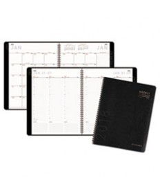 TRIPLE VIEW WEEKLY/MONTHLY APPOINTMENT BOOK, 11 X 8.25, BLACK, 2021