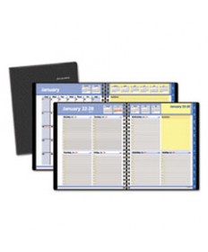 QUICKNOTES WEEKLY/MONTHLY APPOINTMENT BOOK, 8.5 X 5.5, BLACK, 2021