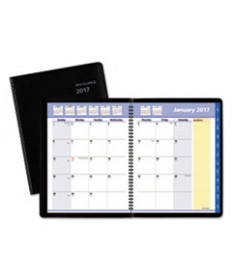 QUICKNOTES DAILY/MONTHLY APPOINTMENT BOOK/PLANNER, 8.5 X 5.5, BLACK, 2021