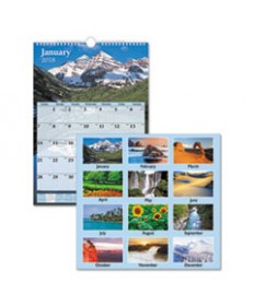 SCENIC MONTHLY WALL CALENDAR, 12 X 17, 2021
