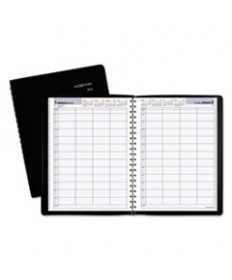 FOUR-PERSON GROUP DAILY APPOINTMENT BOOK, 11 X 8, BLACK, 2021