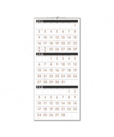 CONTEMPORARY THREE-MONTHLY REFERENCE WALL CALENDAR, 12 X 27, 2020-2022