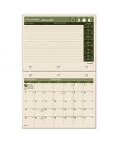 HORIZONTAL-FORMAT THREE-MONTH REFERENCE WALL CALENDAR, 24 X 12, 2021