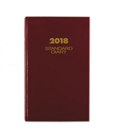 STANDARD DIARY DAILY DIARY, RECYCLED, RED, 9.44 X 7.5, 2021