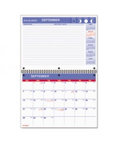 TWO-COLOR MONTHLY DESK PAD CALENDAR, 22 X 17, 2021