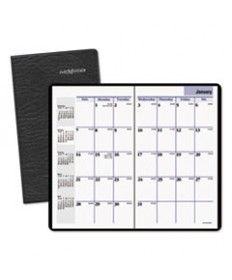 POCKET-SIZED MONTHLY PLANNER, 6 X 3.5, BLACK, 2021