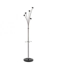 Festival Coat Stand With Umbrella Holder, Five Knobs, Chrome