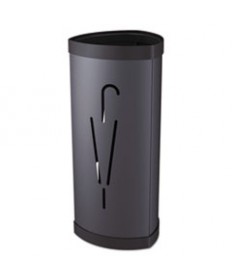 TRIANGULAR UMBRELLA STAND, 10.25W X 10.25D X 23.67H, BLACK STEEL/PLASTIC