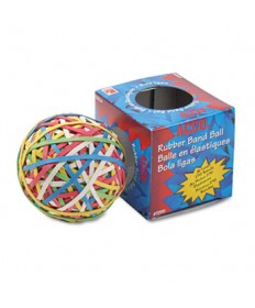 RUBBER BAND BALL, 3.25" DIAMETER, SIZE 34, ASSORTED GAUGES, ASSORTED COLORS, 270/PACK