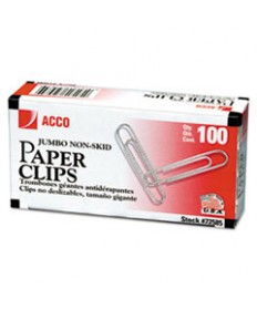 PAPER CLIPS, JUMBO, SILVER, 1,000/PACK