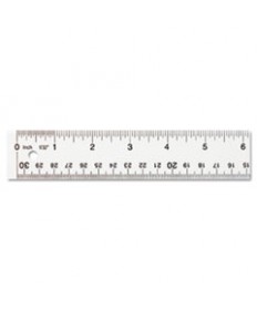 Stainless Steel Office Ruler With Non Slip Cork Base, 6"