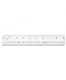 Stainless Steel Office Ruler With Non Slip Cork Base, 12"